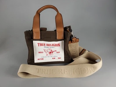 True Religion Womens Mini Tote Shoulder Bag w/ Brown Pocket  - Image 1 of 4