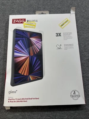 Zagg Invisible Shield Glass + Shield for iPad Pro 11" Gen. 1-4 And Air 4/5 New - Image 1 of 3