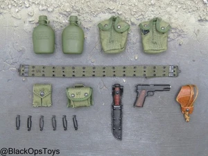 1/6 Scale Toy Vietnam Era Female - OD Green Rivet Battle Belt w/Pouch & Gear Set - Picture 1 of 8