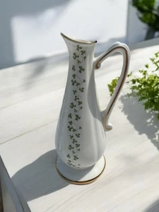 Goldrand irische Royal Tara Fine Bone China Irland Kleeblatt Vase Ewer Krug 6 3/4" - Bild 1 von 4