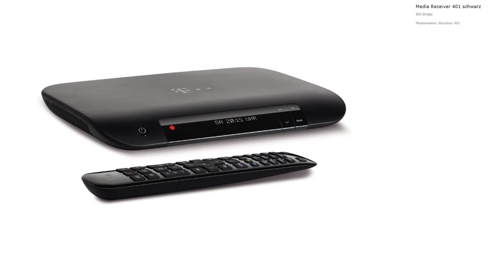 Telekom Media Receiver 401 Typ B, Magenta, Schwarz - Bild 1 von 1