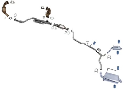 Sistema de escape silenciador doble tubo resonador para GMC Acadia SL SLE 2013 2015 2016 Foto 1 de 4