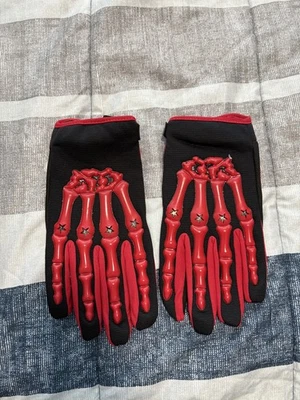 Custom Skull Hand Motorcycle Gloves Men’s XXL (*fits like LG ) - Image 1 of 4