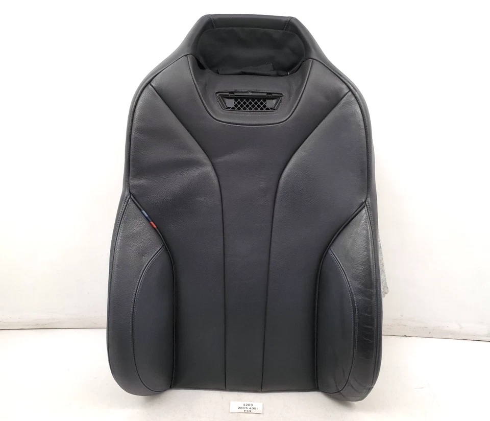 ✅ 14-20 OEM BMW F33 Front Driver Seat Upper Cushion Leather Black w/ Blue Stich - Image 1 of 4