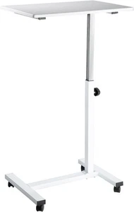 Seville Classics Solid-Top Height Overbed Sit Stand (24&quot;), White  - Picture 1 of 9