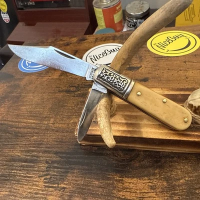 Schrade USA 206 Vintage Carbon Steel smooth bone   Pocket Folding Knife - Image 1 of 4