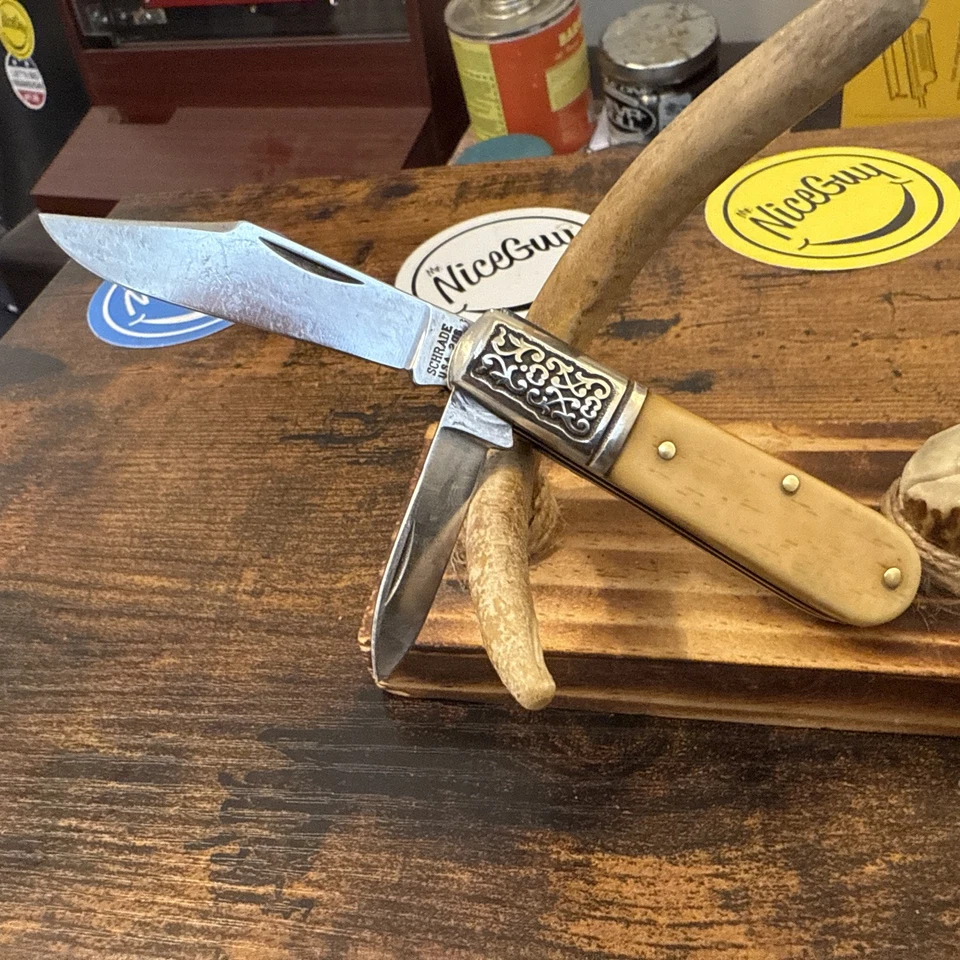 Faca dobrável de bolso Schrade USA 206 vintage aço carbono - Imagem 1 de 4