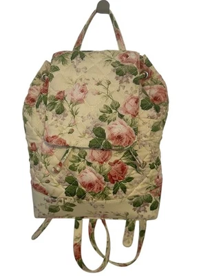 Mochila Amanda Smith Floral Cottege Core Amarillo Pálido con Rosas Ajustable Nueva Foto 1 de 4