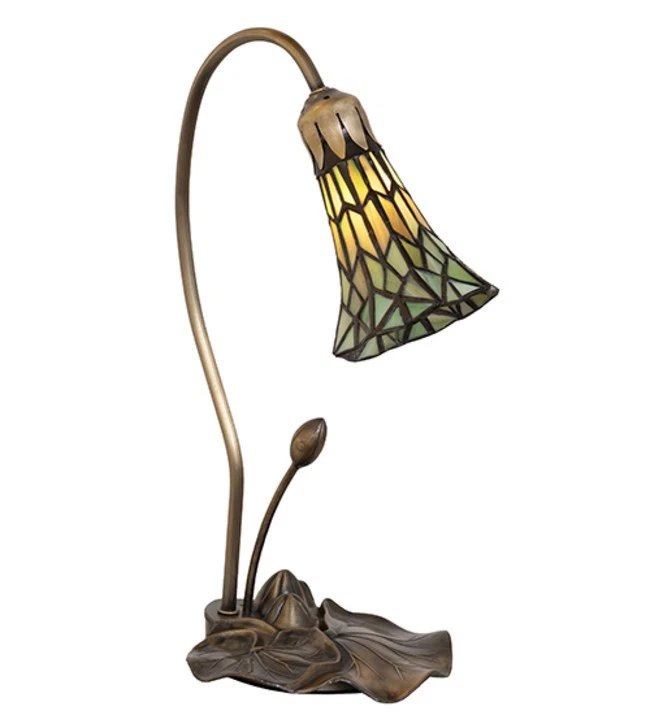 Meyda Tiffany 251568 Pond Lily 16" Tall Gooseneck Table Lamp - Copper - Image 1 of 1