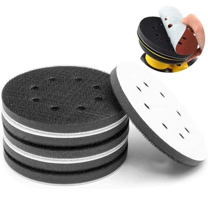 5 Packs 5 Inches 8 Holes Hook and Loop Soft Sponge Cushion Interface Buffer P... - Picture 1 of 7