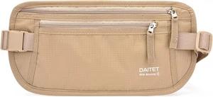 DAITET Money Belt Travel Wallet with RFID Blocking, Hidden Passport Holder - Picture 1 of 8