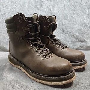 Simms Freestone Felt Sole Fly Fishing Wading Boots Men's Size 11 Brown Leather - Picture 1 of 13