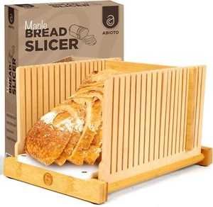 Bread Slicer for Homemade Bread - No Splinters with HDPE Base and Maple Fingers - Picture 1 of 7