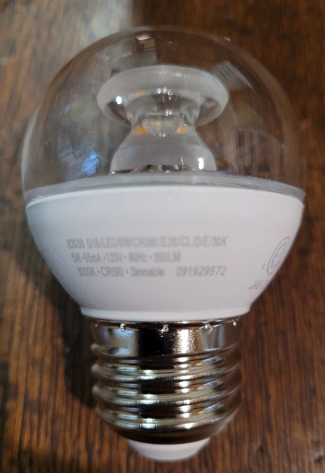 SUNLITE G16 LED 5W 120V E26 Medium Base 3000K Decorative Bulb - Image 1 of 1