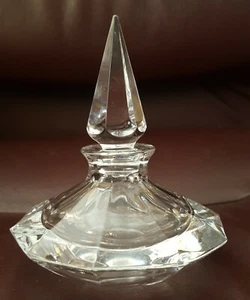 Botella de perfume vintage de cristal de plomo Oneida de los años 80 cortada y soplada a mano ~ Corea - Imagen 1 de 8