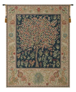 Tree of Life Belgian Tapestry | William Morris Wall Art, Nature Décor, Pastels - Picture 1 of 11