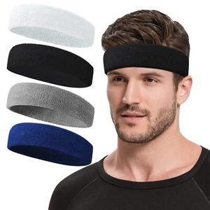 Mens Headband Sweatbands for Men Women Sweat Wicking Head Bands Mens Sports T... - Picture 1 of 8