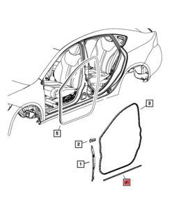 13-16 Dodge Dart Front Door Sill Secondary Weatherstrip New OEM Sealed - Picture 1 of 1