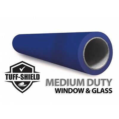 Medium Duty Window & Glass Protection Film Self Adhesive, Blue, 600mm Width Roll • 5£