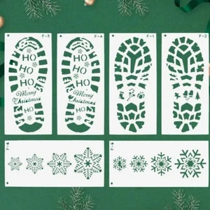 Versatile Santa Claus Footprint Painting Template for Walls Decorations - Picture 1 of 11