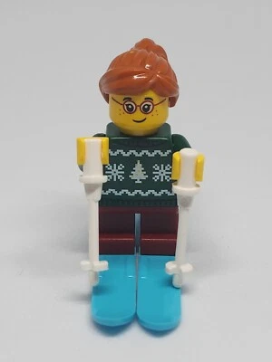 LEGO City Niña en Verde Oscuro Navidad Vacaciones Suéter Minifigura de 60436 Foto 1 de 2