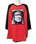 Champion Willie Nelson Spirit Tee Shirt XXXL Red Raglan Sleeve Last of the Breed