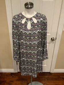 Issa London White Silk Egyptian Scarab Print Long Sleeve Mini Dress, Size 6 - Picture 1 of 7