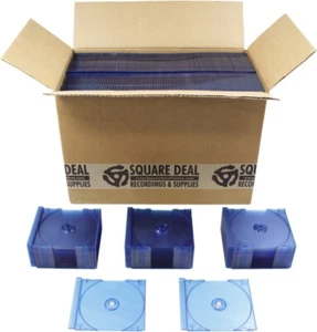 (400) CD Trays - New Standard Replacement Inserts Colored Frosted Blue #CDIS80FB - Imagen 1 de 2