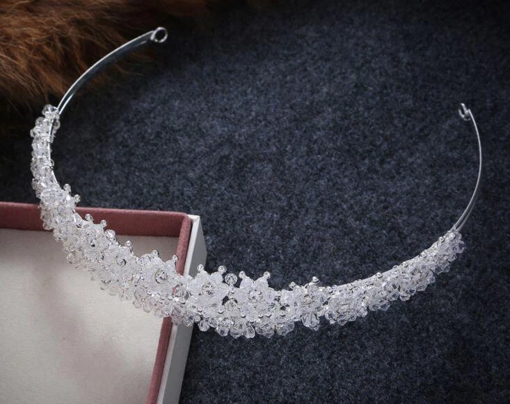 Hochzeits-Stirnband Brautschmuck Haarteil Silber Mit Strass - Seitenkamm Für Frauen