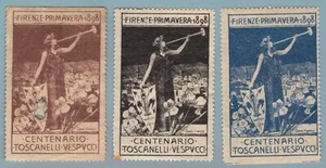 EI0098 Reklamammarke Italien - Florenz 1898 Hundertjahrfeier Toscanelli-Vespucci Typ B - Bild 1 von 1
