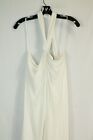 Halston Lilah Women's White Twist Halter Gown #10 $445