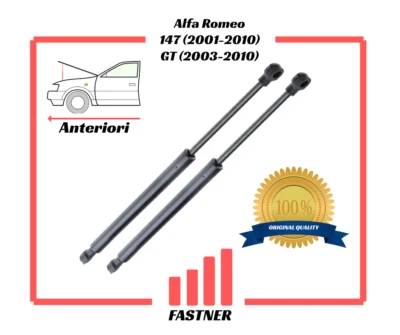 FASTNER Coppia Ammortizzatori Gas Molle Pistoncini Cofano Anteriori Alfa Romeo 147 GT