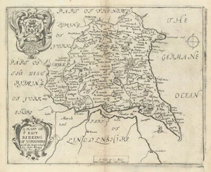 A Mapp of ye East Rideing of Yorkshire by Richard Blome 1673 old antique - Picture 1 of 1
