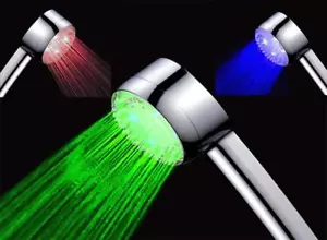 LED LUXUS DUSCHBRAUSE | LICHTDUSCHE | DUSCHKOPF | TOP HANDBRAUSE BATTERIELOS - Bild 1 von 1