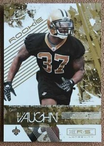 2009 Donruss Rookies & Stars Longevity Chip Vaughn Rookie /999 New Orleans