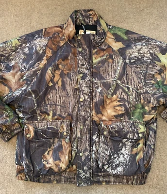 Woolrich Mossy Oak Jacket Mens L Camo Full Zip Quilted Hunting Coat Cargo Pocket - Image 1 of 4