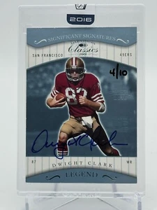 DWIGHT CLARK - 2001 Donruss Classics Signatures #194 Auto - Panini Honors 4/10 - Picture 1 of 9