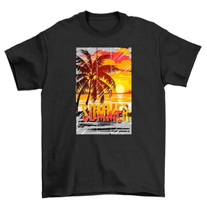 "Summer_49 Sunset feel" Graphic Tee - Aesthetic & Humorous! 100% Cotton, Funny U - Picture 1 of 46