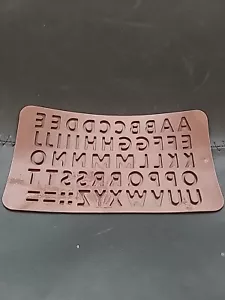 Silicone Chocolate Baking Molds 1 Piece 56 cavity Alphabet ABC Resin Mold - Picture 1 of 5