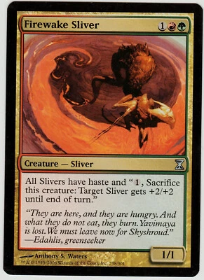 Magic the Gathering x4 Firewake Sliver Time Spiral R/G Uncommon Sliver NM - Image 1 of 2