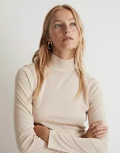 Madewell Semi-Sheer Mockneck Tee size Medium NN260 - Picture 1 of 10