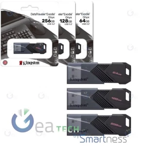 Kingston Pen Drive USB 3.2 Datatraveler Exodia Onyx Dtxon 64GB 128GB 256GB - Picture 1 of 7
