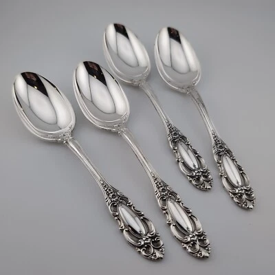 Towle Gran Duquesa Plata Esterlina Ovalada Sopa Postre Cuchara - 7 1/8" - Juego de 4 Foto 1 de 3