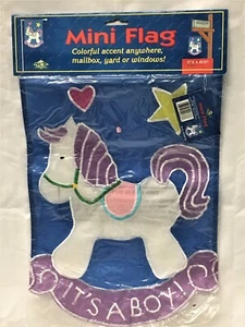 It's A Boy Applique Weather Resistant Garden Flag 11" x 16" - Picture 1 of 3