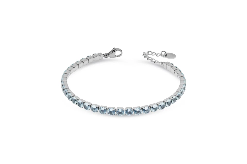 Bracciale Tennis Donna LIU JO LUXURY LJ2426 Acciaio Inossidabile Pietre Celesti - Immagine 1 di 1