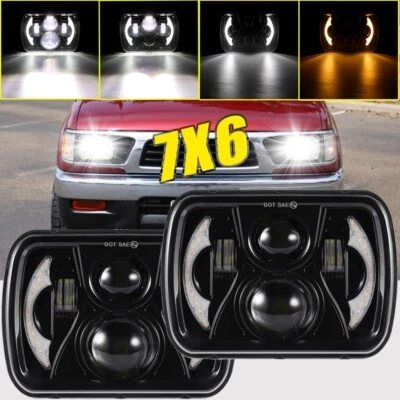Par de faros LED DRL 5x7 7x6 para camioneta Toyota 82-1995 Tacoma 4Runner 84-1991 Foto 1 de 4