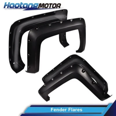 Pocket-Riveted Wheel Fender Flares Fits 2014-2018 Chevy Silverado 6.5'-8' Bed - Image 1 of 4