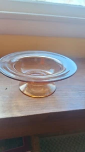 Fostoria Cheese Compote 6 1/2 inches orange color - Picture 1 of 5