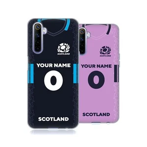CUSTOM PERSONALISED SCOTLAND RUGBY 2022/23 KIT SOFT GEL CASE FOR REALME PHONES - Imagen 1 de 9