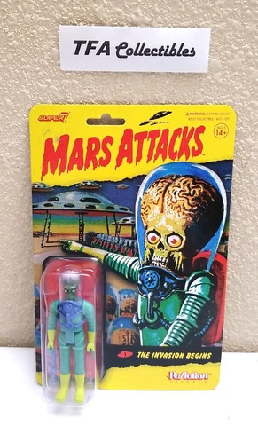 Super 7: Mars Attacks 1 THE INVASION BEGINS Reaction Action Figure NEW Cover